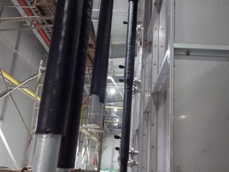 Thi công kết nối hệ ống cho AHU nhà máy Huyndai Ninh Bình