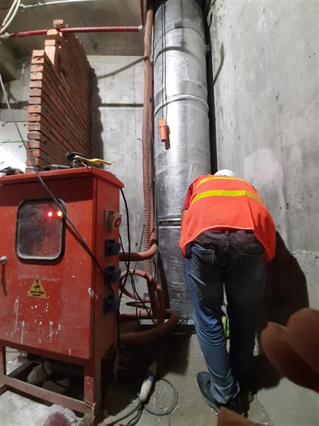 Thi công hệ thống ống xả vải